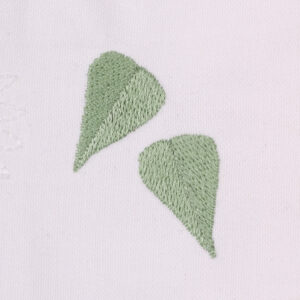 Embroidery patch repair green leaves