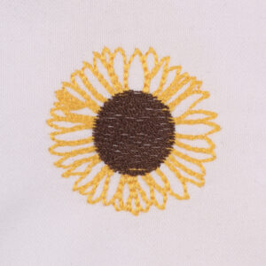Embroidery patch repair sunflower yellow and brown