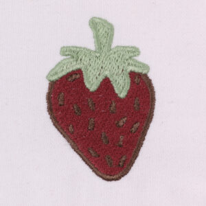 Embroidery patch repair strawberry in red and green